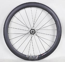 50mm Carbon Wheels Clincher Road Bike Rim brake 700C 3k Matt Powerway R36 11s