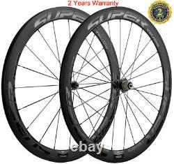 50mm Carbon Wheels Road Bike Ceramic Bearing Hub Clincher Bicycle Wheelset 700C