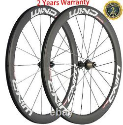50mm Carbon Wheelset Road Bike Clincher Bicycle Wheels 700C Cycle Front+Rear