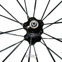 50mm Clincher 25mm 700C road bike carbon wheels with basalt brake surface A271SB