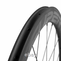 50mm Clincher Carbon Wheels Road Bike Front+Rear Clincher 25mm Bicycle Wheelset