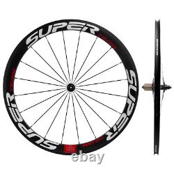 50mm Depth Cabon Bicycle Wheelset 23mm Clincher Cycle Carbon Wheels 700C 3K Matt