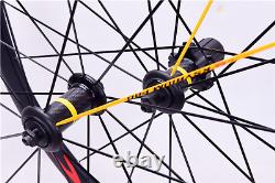 50mm Depth Road Bike 700C Wheelset Carbon Hub Alloy Bicycle Wheels Set 20 Holes