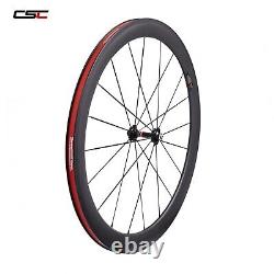 50mm Depth Road Bike Carbon Wheels Bicycle Wheelset Clincher Basalt Rim Brake