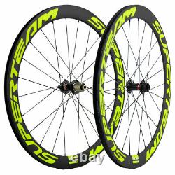 50mm Disc Brake Carbon Wheelset Road Bike Superteam Carbon Wheels QR/THRU AXLE