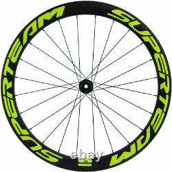 50mm Disc Brake Carbon Wheelset Road Bike Superteam Carbon Wheels QR/THRU AXLE