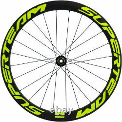 50mm Disc Brake Carbon Wheelset Road Bike Superteam Carbon Wheels QR/THRU AXLE