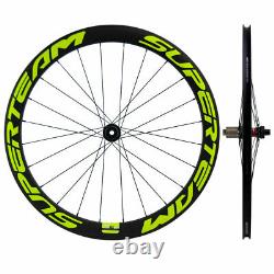 50mm Disc Brake Carbon Wheelset Road Bike Superteam Carbon Wheels QR/THRU AXLE