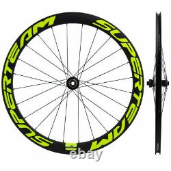 50mm Disc Brake Carbon Wheelset Road Bike Superteam Carbon Wheels QR/THRU AXLE