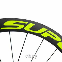 50mm Disc Brake Carbon Wheelset Road Bike Superteam Carbon Wheels QR/THRU AXLE