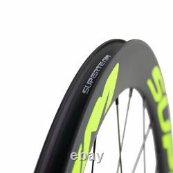 50mm Disc Brake Carbon Wheelset Road Bike Superteam Carbon Wheels QR/THRU AXLE