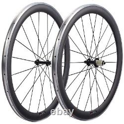 50mm Road Bike Carbon Wheels 700C Bicycle Wheelset Alum Alloy Brake with R13 Hub