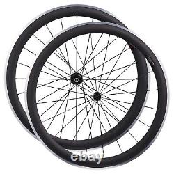 50mm Road Bike Carbon Wheels 700C Bicycle Wheelset Alum Alloy Brake with R13 Hub