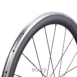 50mm Road Bike Carbon Wheels 700C Bicycle Wheelset Alum Alloy Brake with R13 Hub