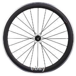 50mm Road Bike Carbon Wheels 700C Bicycle Wheelset Alum Alloy Brake with R13 Hub