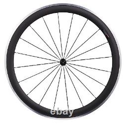 50mm Road Bike Carbon Wheels 700C Bicycle Wheelset Alum Alloy Brake with R13 Hub