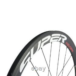 50mm Road Bike Carbon Wheels R7 Hub 700C Race Bicycle Wheelset Clincher 23mm UD