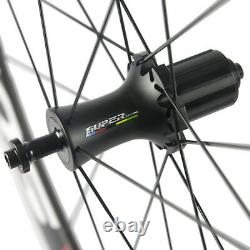 50mm Road Bike Carbon Wheels R7 Hub 700C Race Bicycle Wheelset Clincher 23mm UD