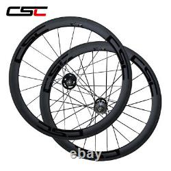 50mm Road Bike Fixed Gear Carbon Wheels Clincher Tubuless Track Carbon Wheelset