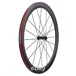 50mm Straight Pull R36 Clincher Bicycle Carbon Wheels Road Bike Wheelset 700C