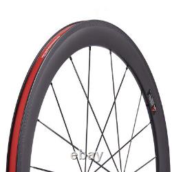 50mm Wheelset AS511 Hub & CN 424 Road Bike full Carbon Wheels Clincher Tubular