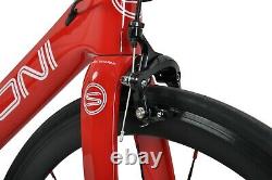 52cm 700C AERO Carbon Frame Road Bike Alloy Wheel Clincher Fork seatpost V brake
