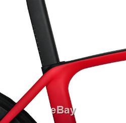 52cm Disc brake Carbon Bicycle AERO Road Bike Red 700C Frame Wheels Clincher 11s