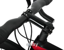 54cm Disc brake Carbon Bicycle AERO Road Bike Red 700C Frame Wheels Clincher 11s