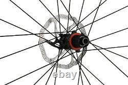 55mm 700C Disc Brake Carbon Wheels Rotors Tubeless Clincher Road Bicycle Rim