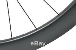 55mm 700C Disc Brake Carbon Wheels Rotors Tubeless Clincher Road Bicycle Rim