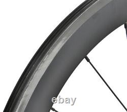 55mm Carbon Wheelset Road Bike Wheels Clincher Tubeless 700C Basalt Rim Brake
