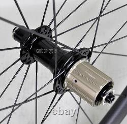 60mm 88mm Sapim Road bike wheels carbon wheelset Clincher 700C 3k matt rim brake