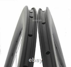 60mm Carbon Wheels Road Bicycle Rim Clincher Tubeless Race 700C UD Matt Basalt