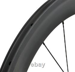 60mm Carbon Wheels Road Bicycle Rim Clincher Tubeless Race 700C UD Matt Basalt