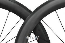 60mm Carbon Wheels Road Bicycle Rim Clincher Tubeless Race 700C UD Matt Basalt