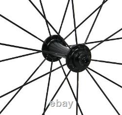 60mm Carbon Wheels Road Bicycle Rim Clincher Tubeless Race 700C UD Matt Basalt