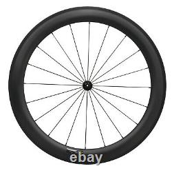 60mm Carbon Wheels Road Bicycle Rim Clincher Tubeless Race 700C UD Matt Basalt