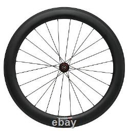 60mm Carbon Wheels Road Bicycle Rim Clincher Tubeless Race 700C UD Matt Basalt