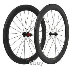 60mm Carbon Wheels Road Bicycle Rim Clincher Tubeless Race 700C UD Matt Basalt