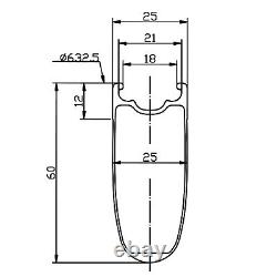 60mm Carbon Wheels Road Bicycle Tubeless 25mm U shape 700C Carbon Wheelset