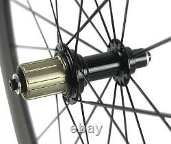 60mm Carbon Wheels Road Bike Clincher Alumunum Brake Surface Wheelset 700C Bike