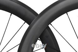 60mm Carbon Wheelset Clincher Road Bicycle Wheels Race 700C UD Matt Basalt Rims