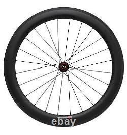 60mm Carbon Wheelset Clincher Road Bicycle Wheels Race 700C UD Matt Basalt Rims