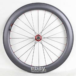 60mm Carbon Wheelset Clincher Road Bike wheels 700C 3k Matt rim brake Novatec