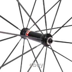 60mm Road Bike Carbon Fiber Wheels Tubuless Straight Pull Hub Bicycle Wheelset