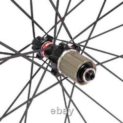 60mm Road Bike Carbon Fiber Wheels Tubuless Straight Pull Hub Bicycle Wheelset