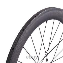 60mm Tubular 700C Carbon Road Bike Wheels Straight Pull Hub Bicycle Wheelset