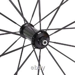 60mm Tubuless Ready SAT Carbon Wheels Powerway R36 Hub Road Bike Carbon Wheels
