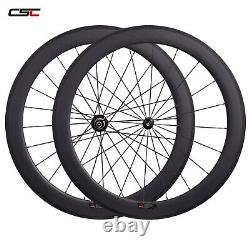 60mm depth Straight Pull R36 Hub Tubular Road Bike 700C Carbon Wheels Wheelset