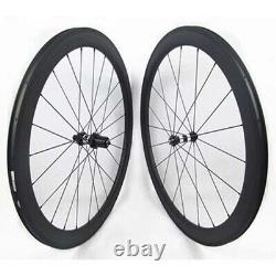 60x25mm Tubuless Bicycle Wheelset DT Swiss Hub and Sapim Road Bike Carbon Wheels